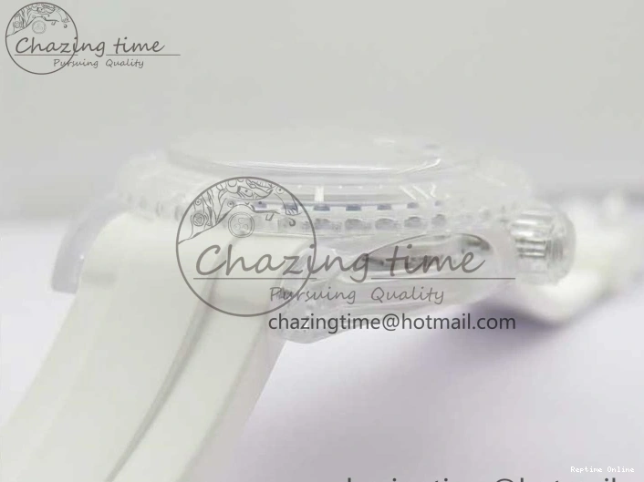 0512 Submariner Phantomlab Transparent KZF Best Edition Deep Blue Dial on White Rubber Strap VR WellDesigned 2568